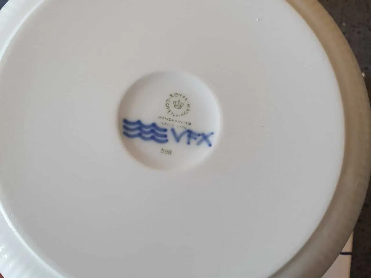 Billede 7 - Blå mega riflet skål, fad og opsats