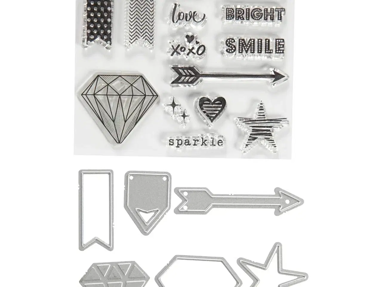 Billede 1 - Silikone-stempler og skabeloner til kreative projekter