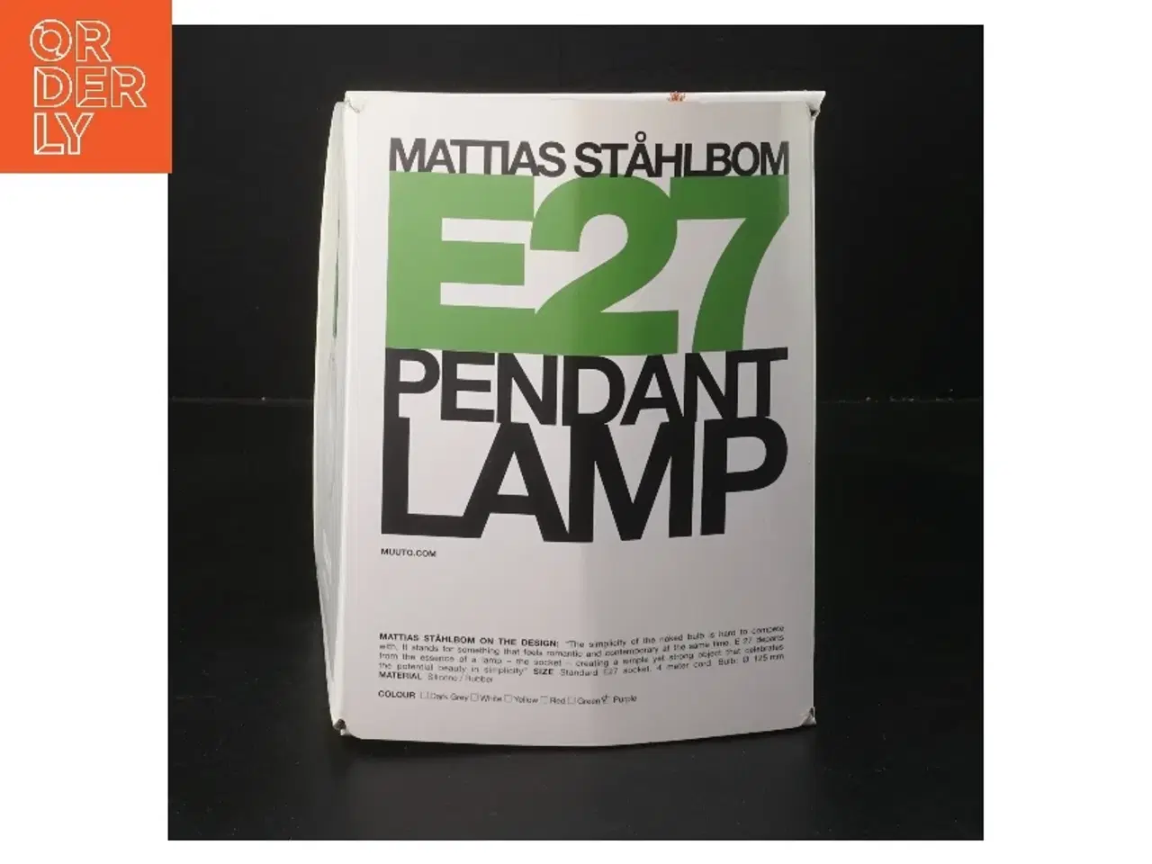 Billede 2 - Muuto E27 pendellampe i lilla fra Muuto (str. 18 cm)