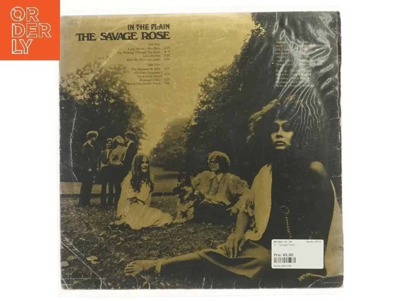 Billede 2 - The Savage Rose - In the Plain LP (str. 31x31 cm)