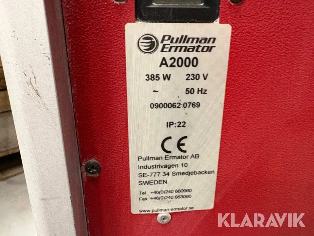 Billede 10 - Luftrenser Pullmann Ermator A2000 - 2 styk