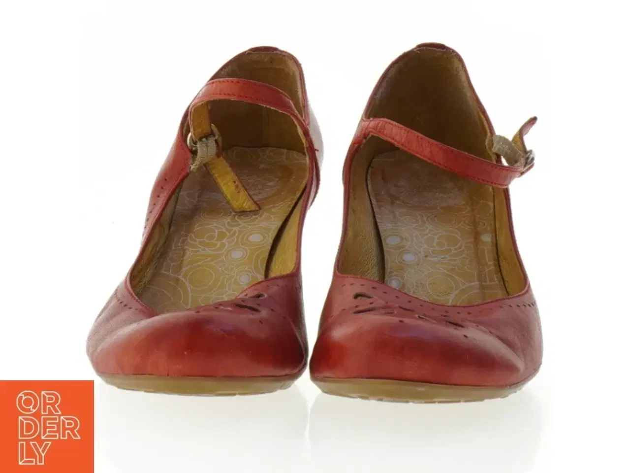 Billede 3 - UBRUGTE Røde Wonders Læder Mary Jane Pumps Højhælede sko (str. 40)