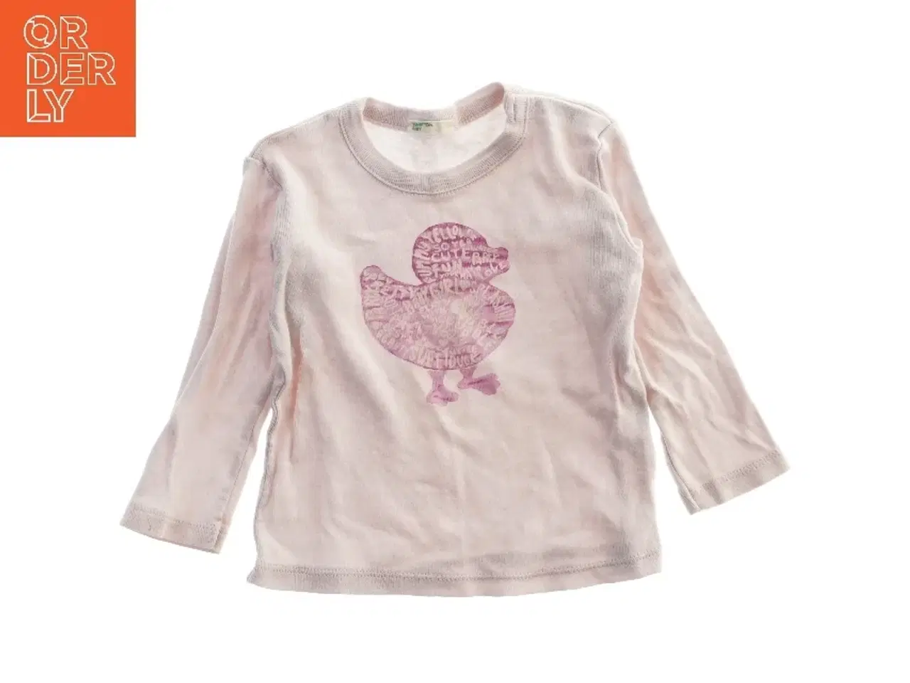 Billede 2 - Langærmet babybluse med grafisk motiv fra Benetton (str. 68)