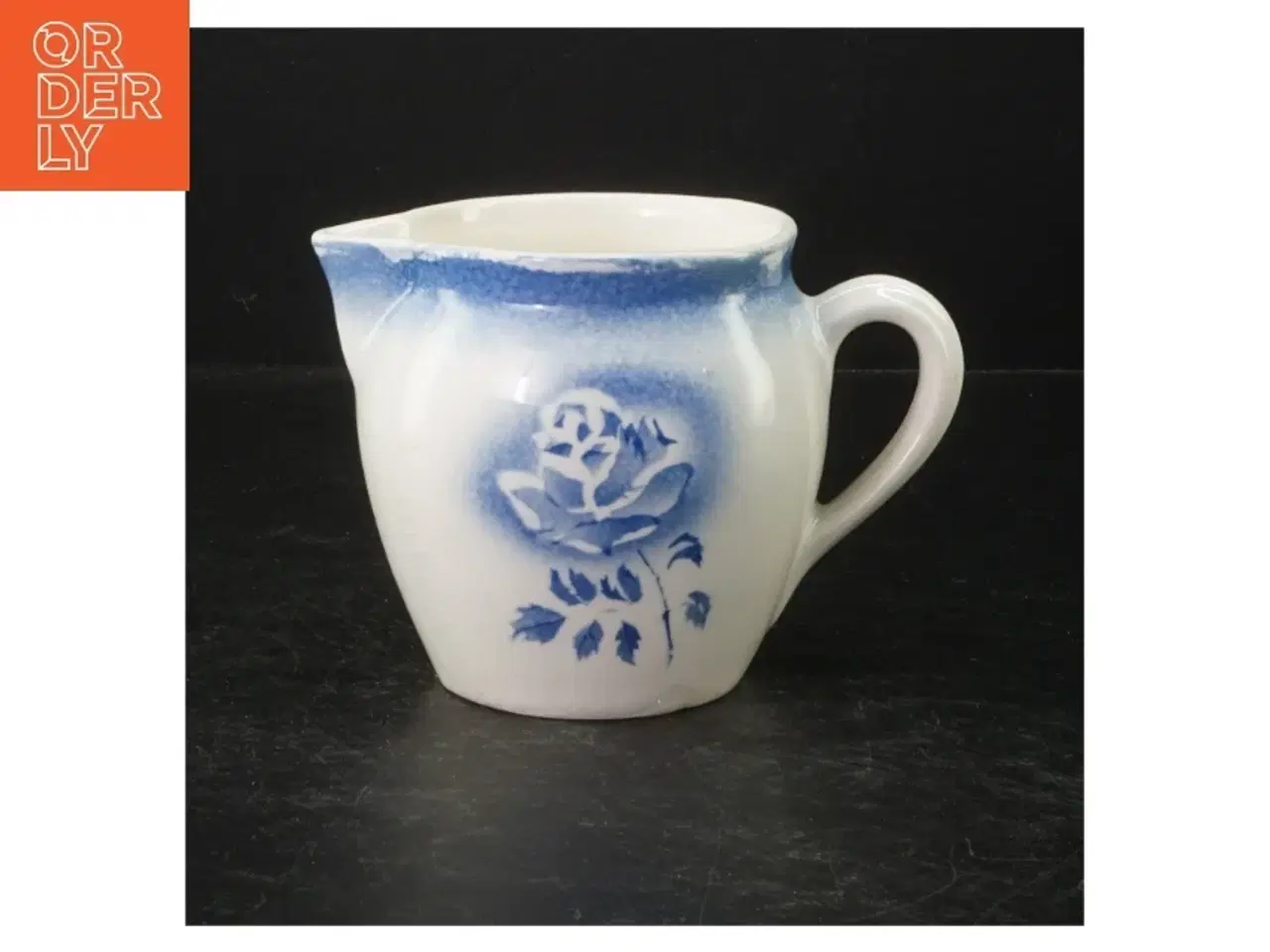 Billede 1 - Keramisk kande med blomstermotiv (str. 11 cm)
