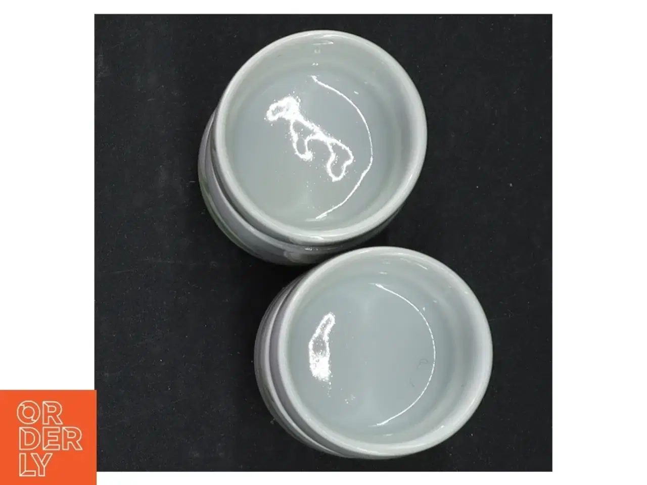 Billede 4 - 6 stk. Porcelænsæggebægre fra Lyngby (str. 4 cm)