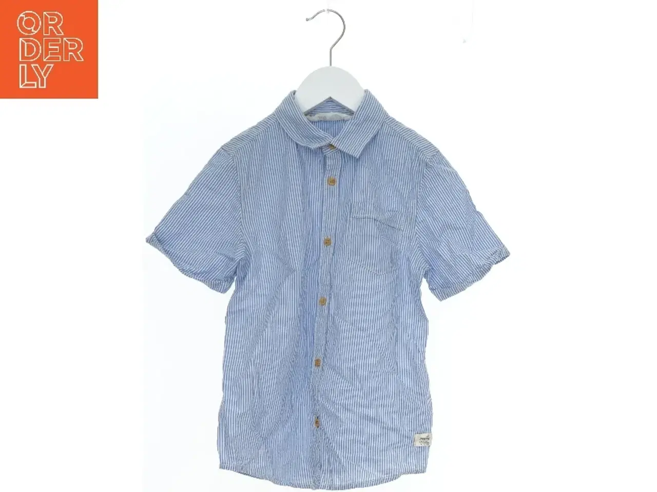 Billede 1 - Kortærmet skjorte med striber fra H&M (str. 128)
