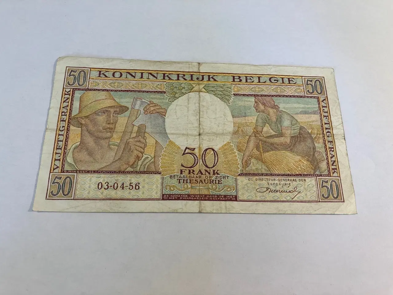 Billede 1 - 50 Francs Belgium 1956