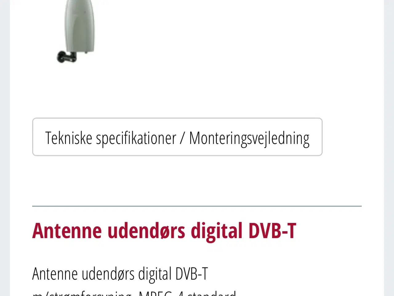 Billede 2 - Ny /ubrugt udendørs digital antenne