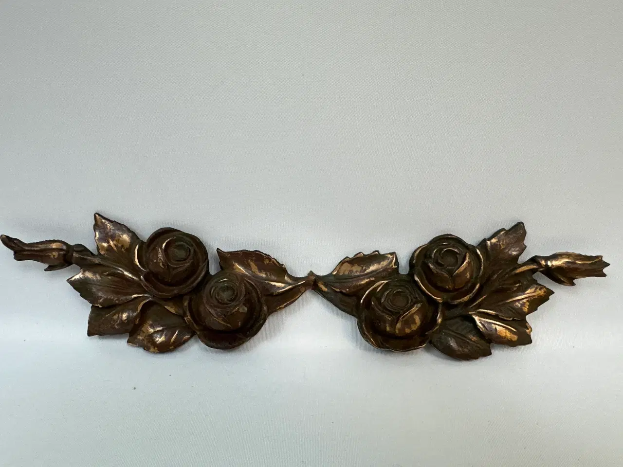 Billede 10 - 2 stk. vintage rose ornamenter I kobber