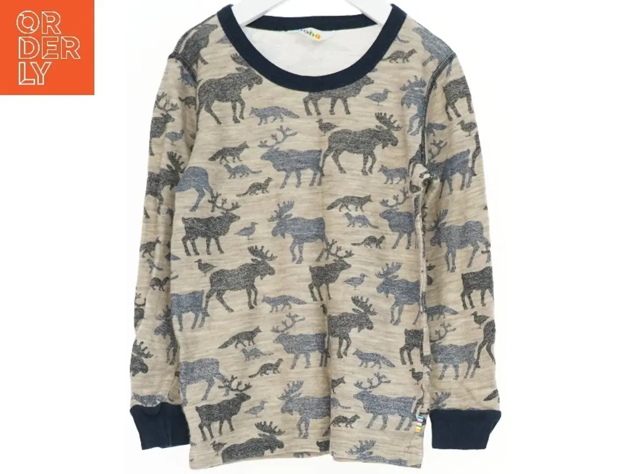 Billede 1 - Langærmet bluse med dyreprint fra Joha (str. 122)