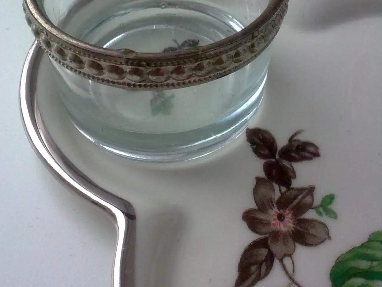 Billede 8 - Platin kant på gl. dansk mini bakke fad