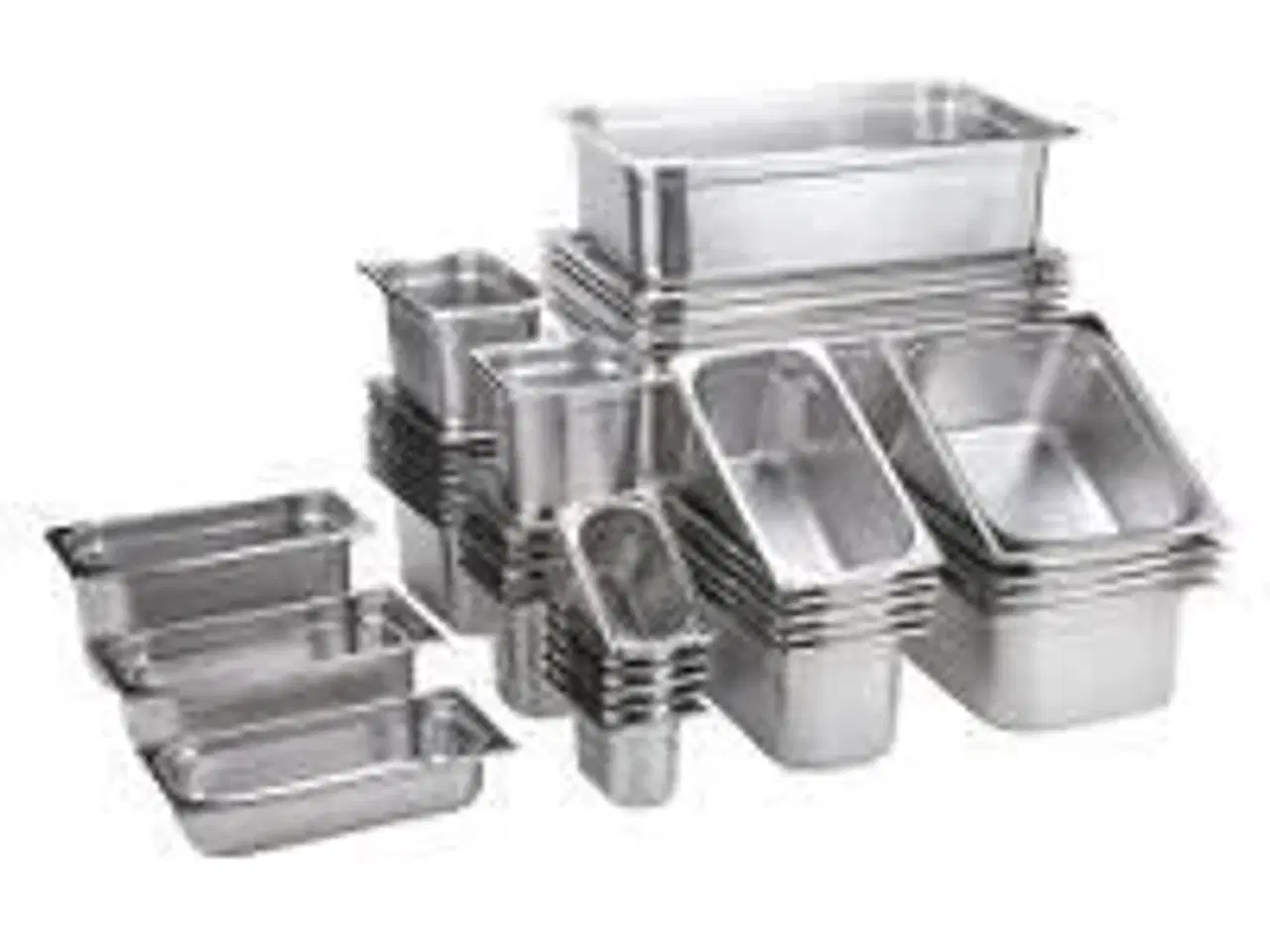 Billede 1 - 7 stk. Kantine stål 1/4 GN H150 mm 4 ltr APS