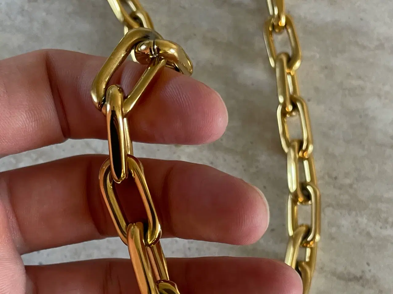 Billede 3 - Guldbelagt ankerkæde 
