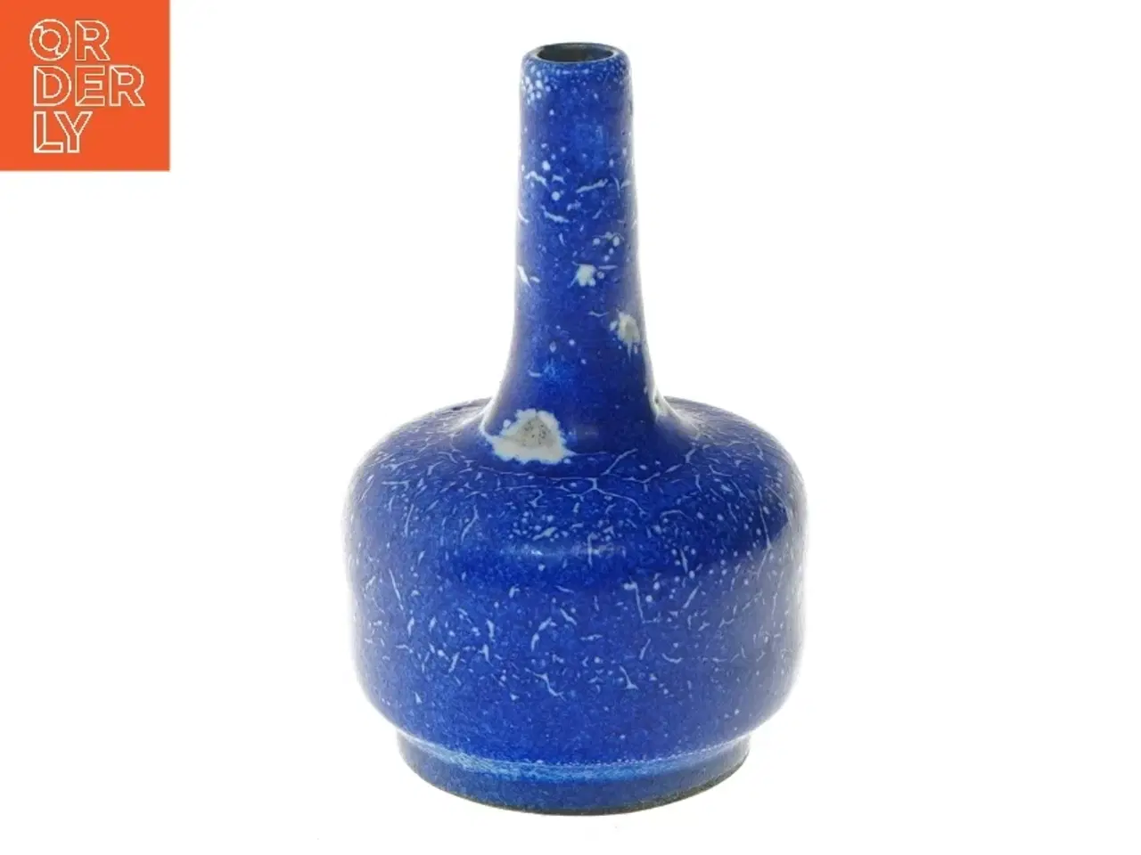 Billede 1 - Blå keramikvase (str. 15x9 cm)