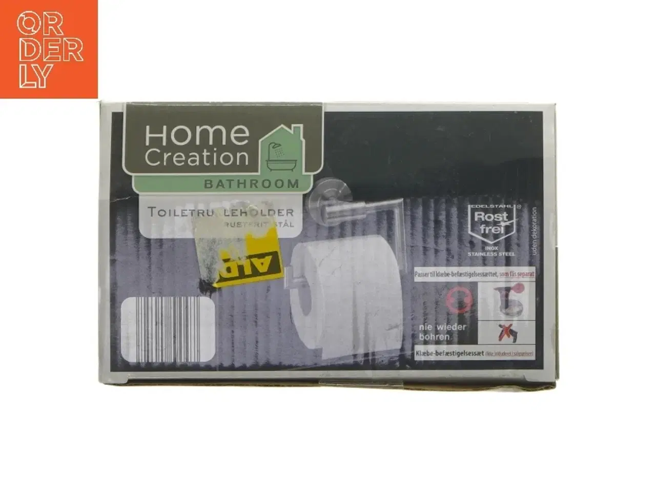Billede 1 - Toiletrulleholder i rustfrit stål fra Home Creation (str. 15x9 cm)