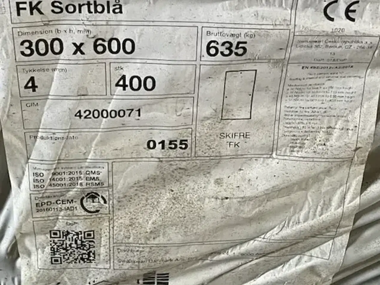 Billede 3 - SKIFTER PLADER, SWISSPEARL, SORTBLÅ, 400 stk. NYE