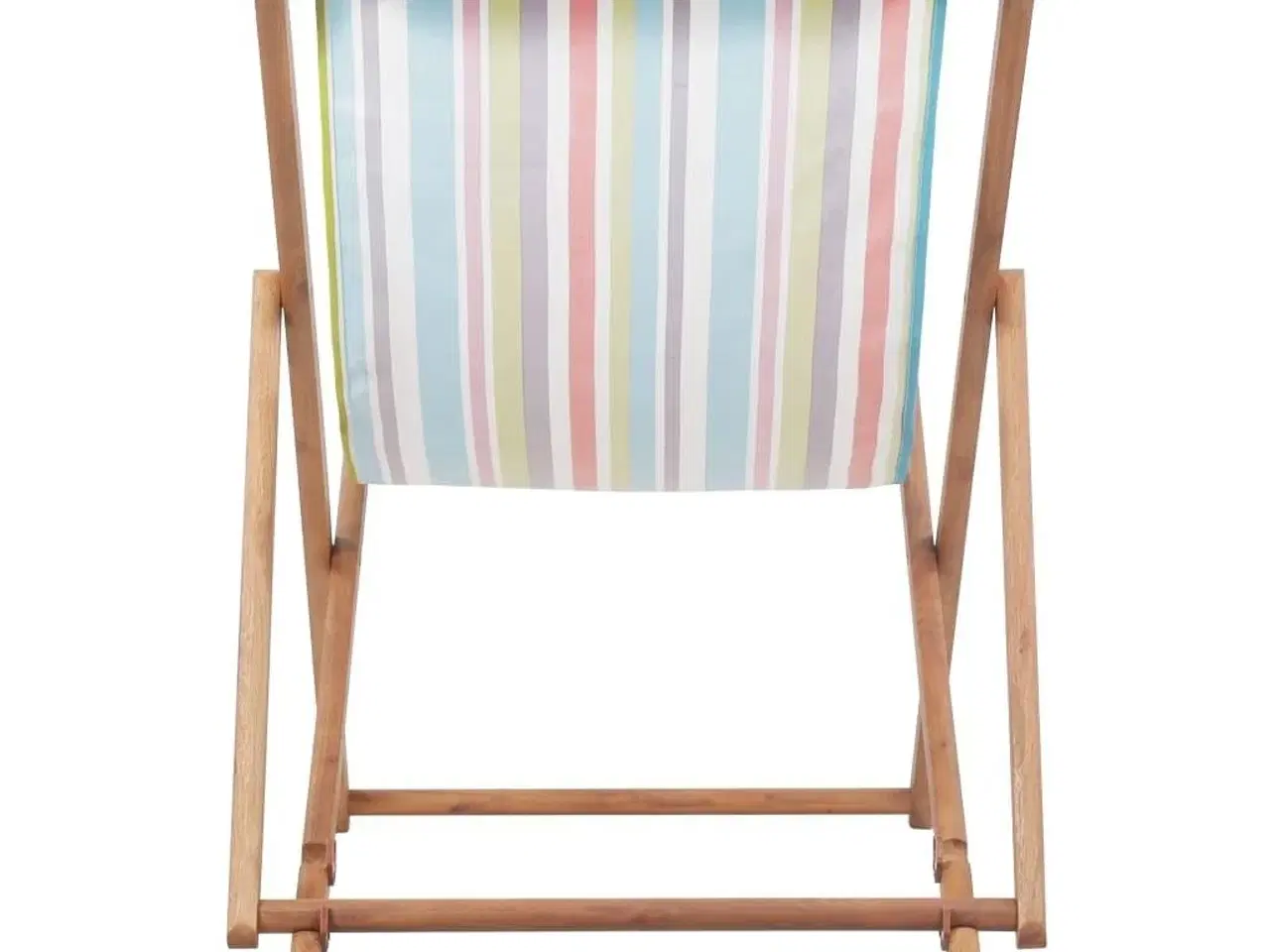 Billede 2 - Foldbar strandstol stof og træstel flerfarvet