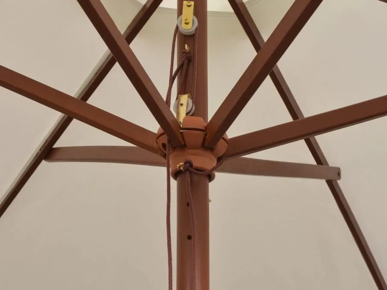 Billede 5 - Parasol 270x270 cm træstang cremehvid