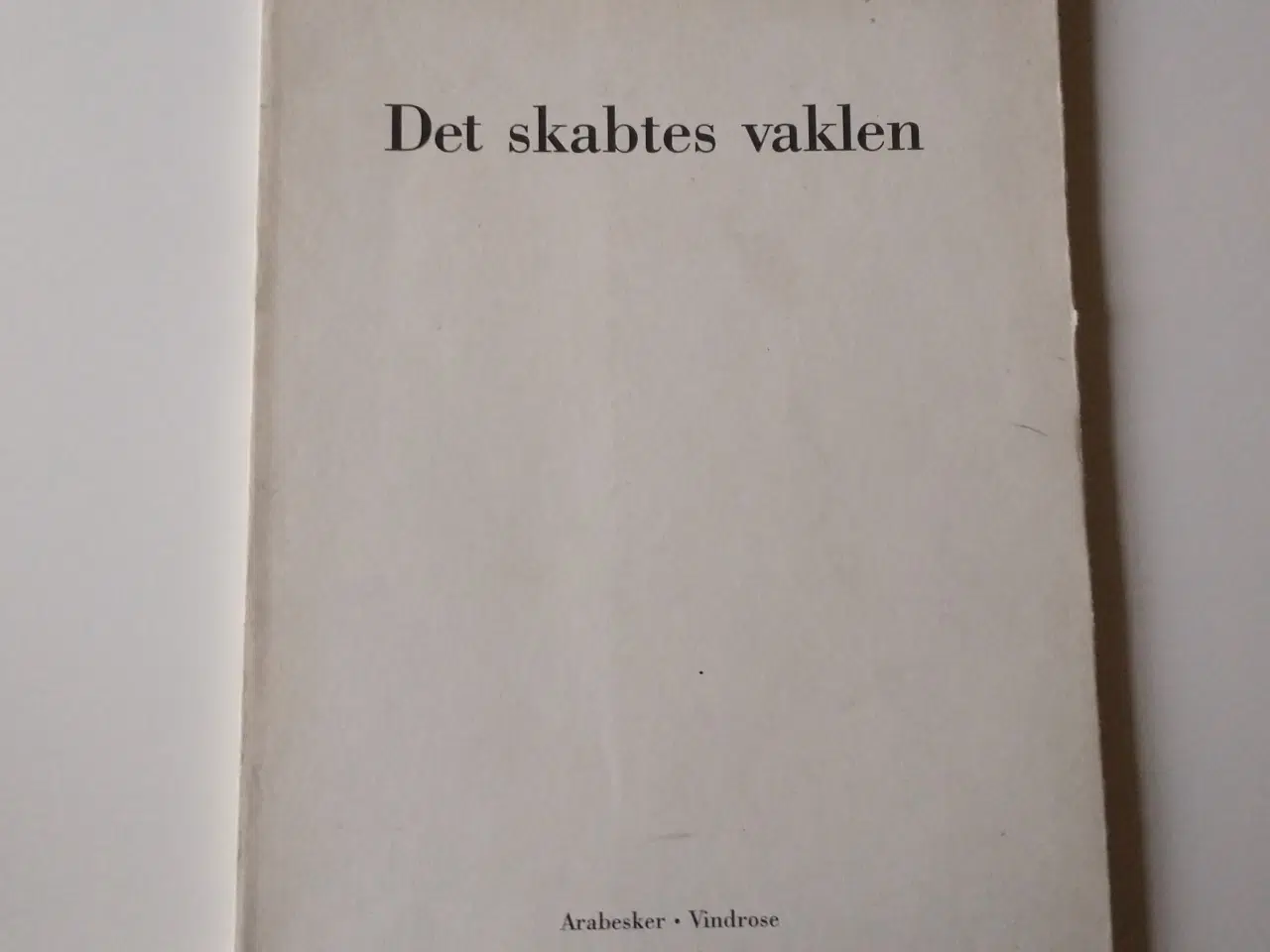 Billede 1 - Det skabtes vaklen - arabesker. 