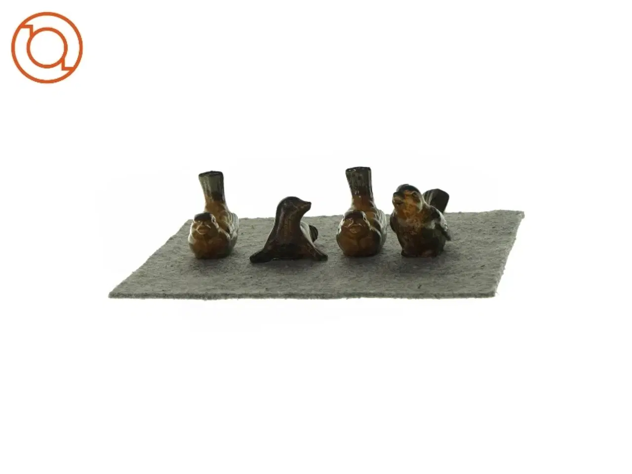 Billede 1 - Retro brunmeleret keramik. Dyrefigurer 4 styk af fugle (str. Cirka 7 x 3)