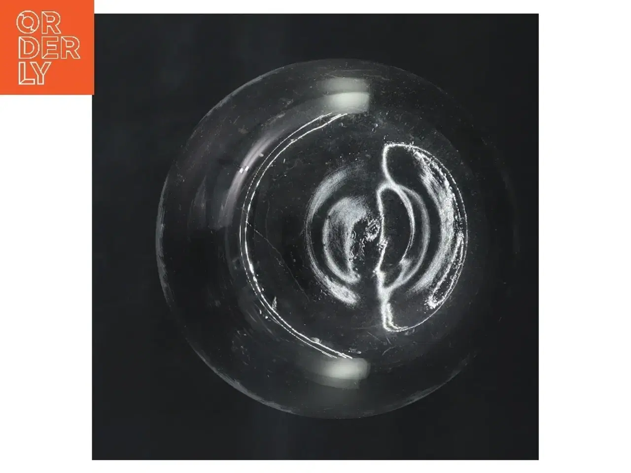 Billede 2 - Glasvase med blomstermotiv (str. 23 cm)