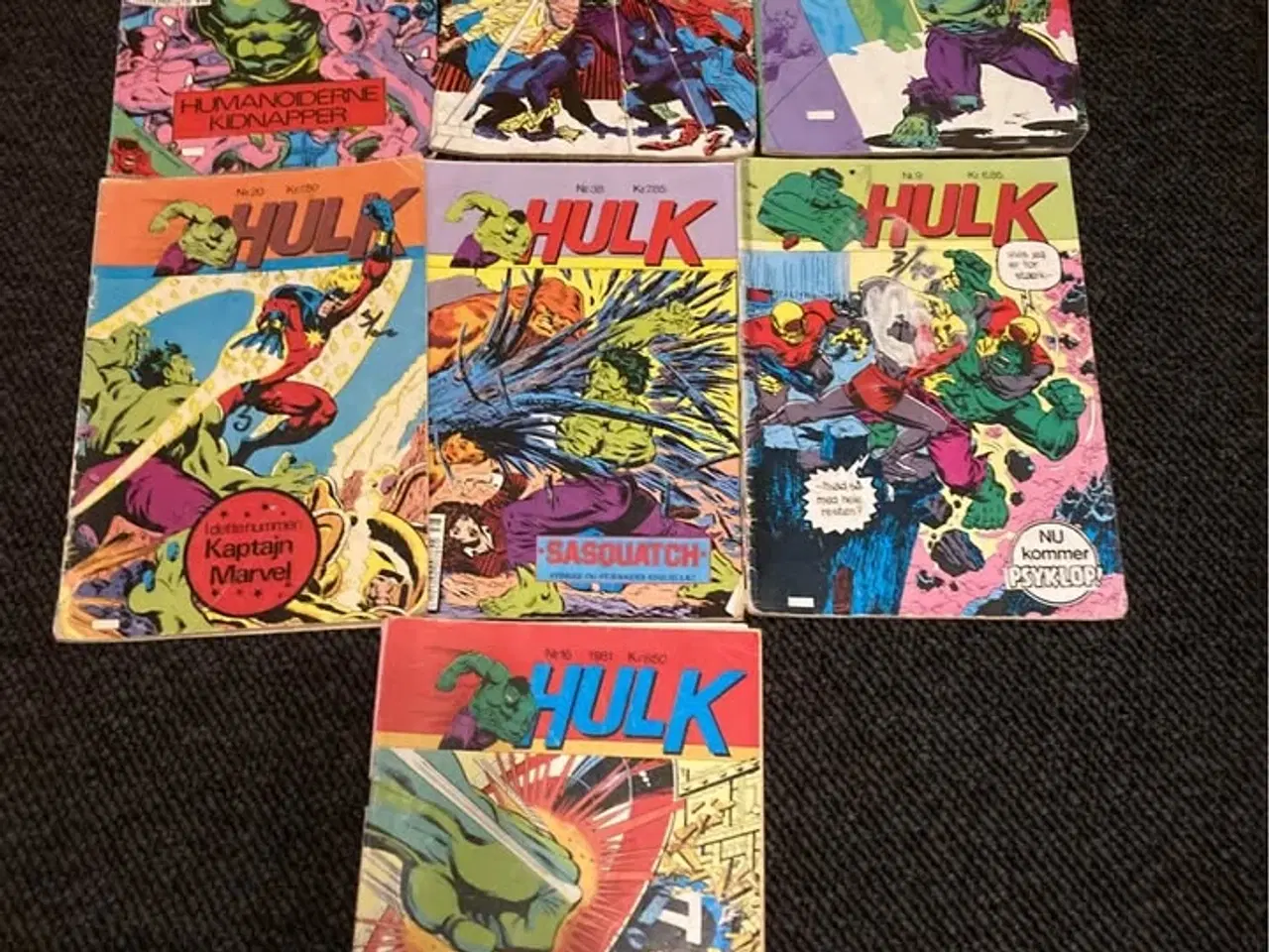 Billede 1 - Forskellige danske Hulk tegneserier