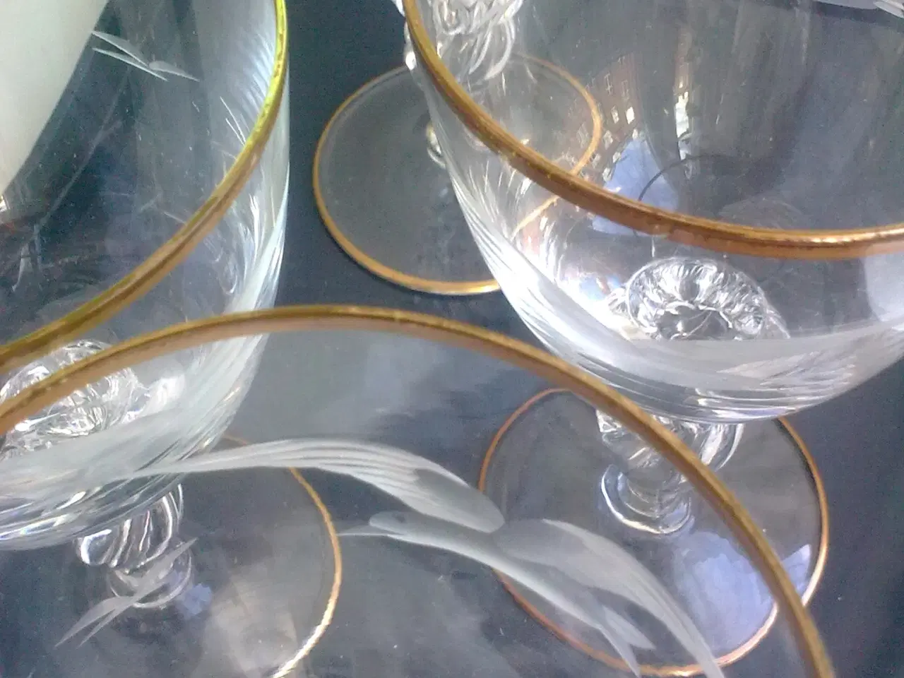 Billede 3 - Måge fugl slibning på vinglas DANMARK