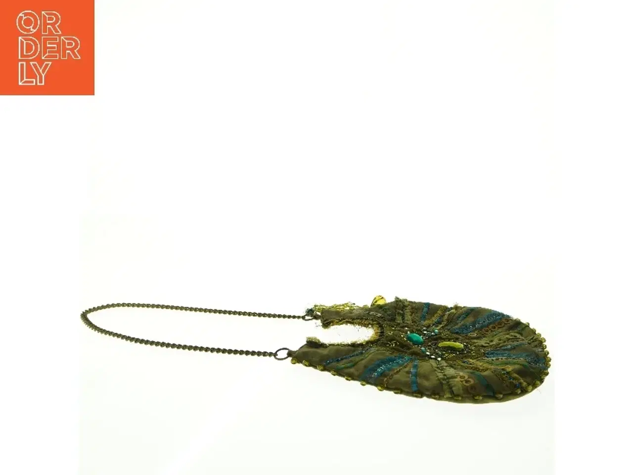 Billede 4 - Broderet aftenstaske med kæde (str. 24 x. 25 cm)