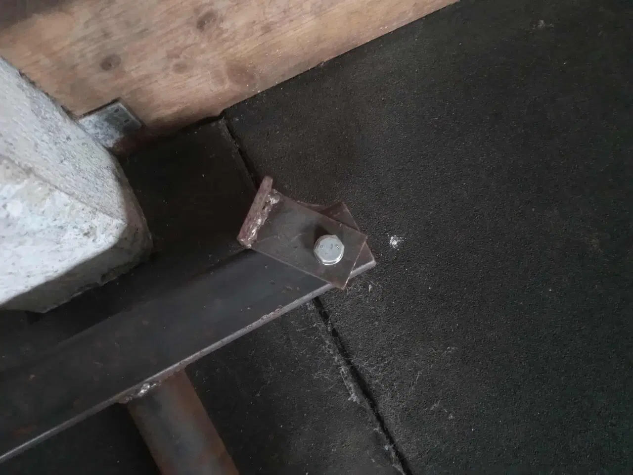 Billede 3 - Vægmonteret vægtskiveholder m. fodstøtte