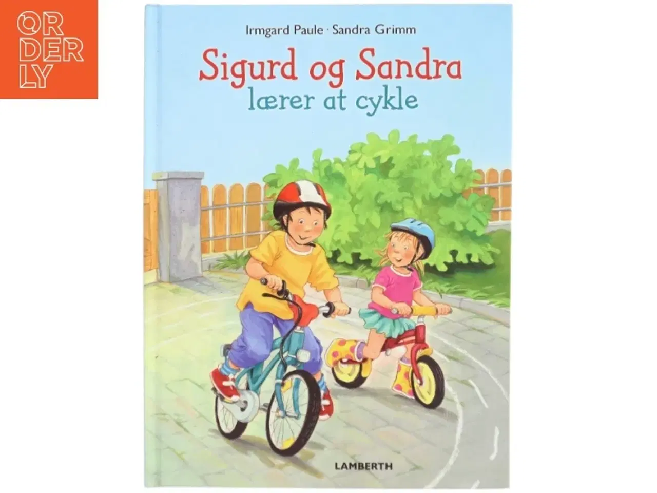 Billede 1 - Sigurd og Sandra lærer at cykle børnebog fra Lamberth