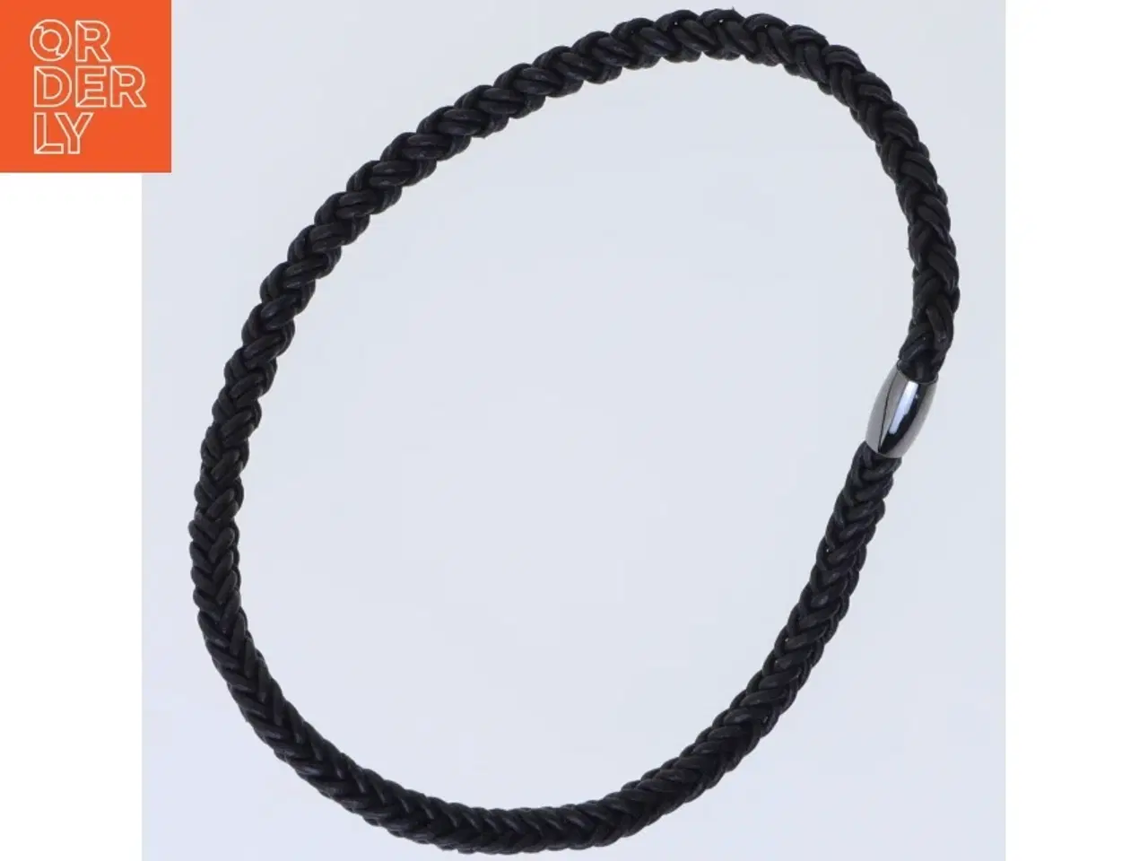 Billede 3 - Flettet læderarmbånd med magnetlås (str. Ø 13 cm)