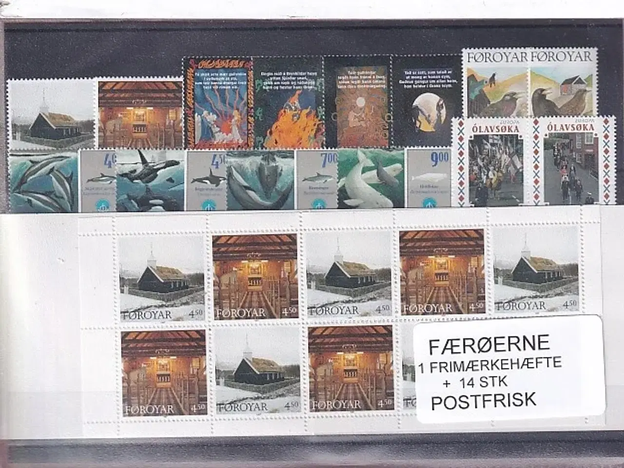 Billede 1 - Færøerne - 1 Frimærkehæfte + 14 Stk. - Postfrisk