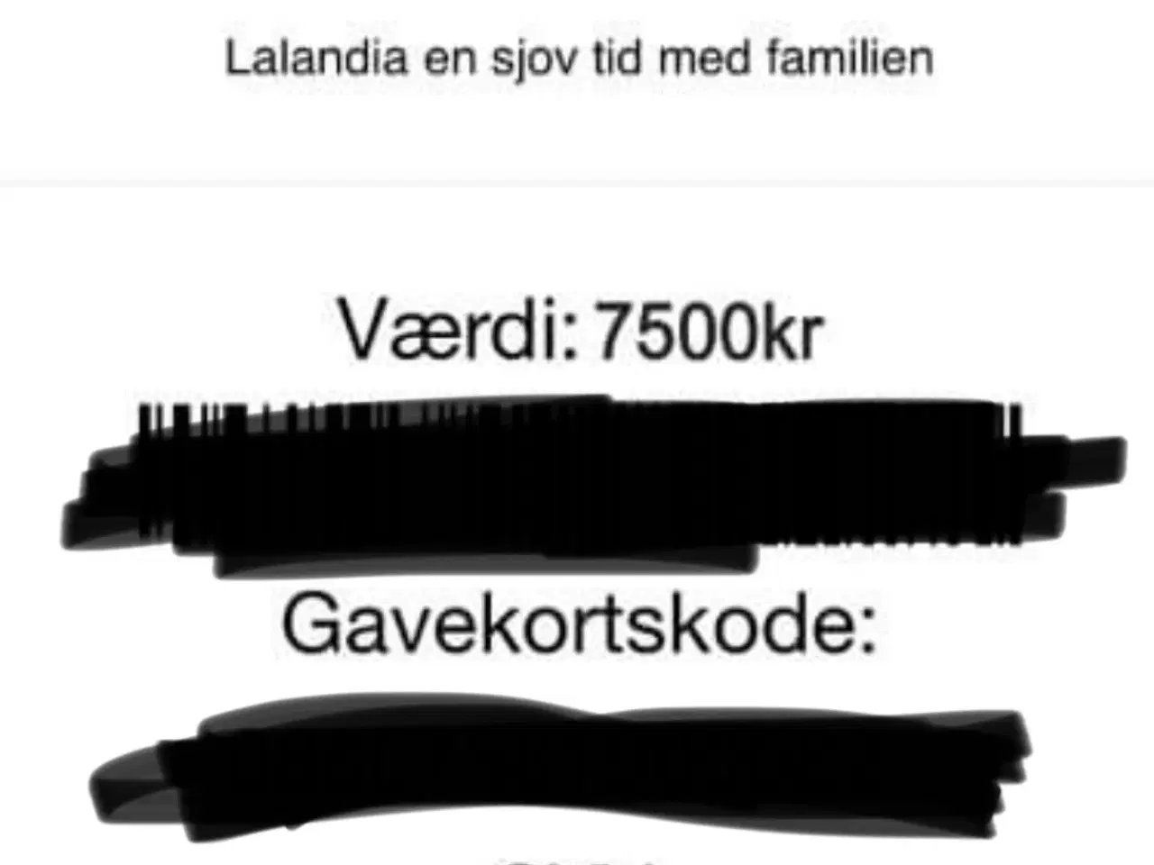 Billede 1 - Gavekort Lalandia 