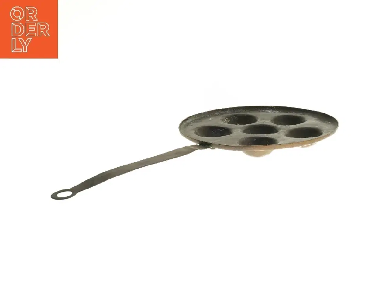 Billede 1 - Antik kobber æbleskivepande (str. Ø 24,5 cm)