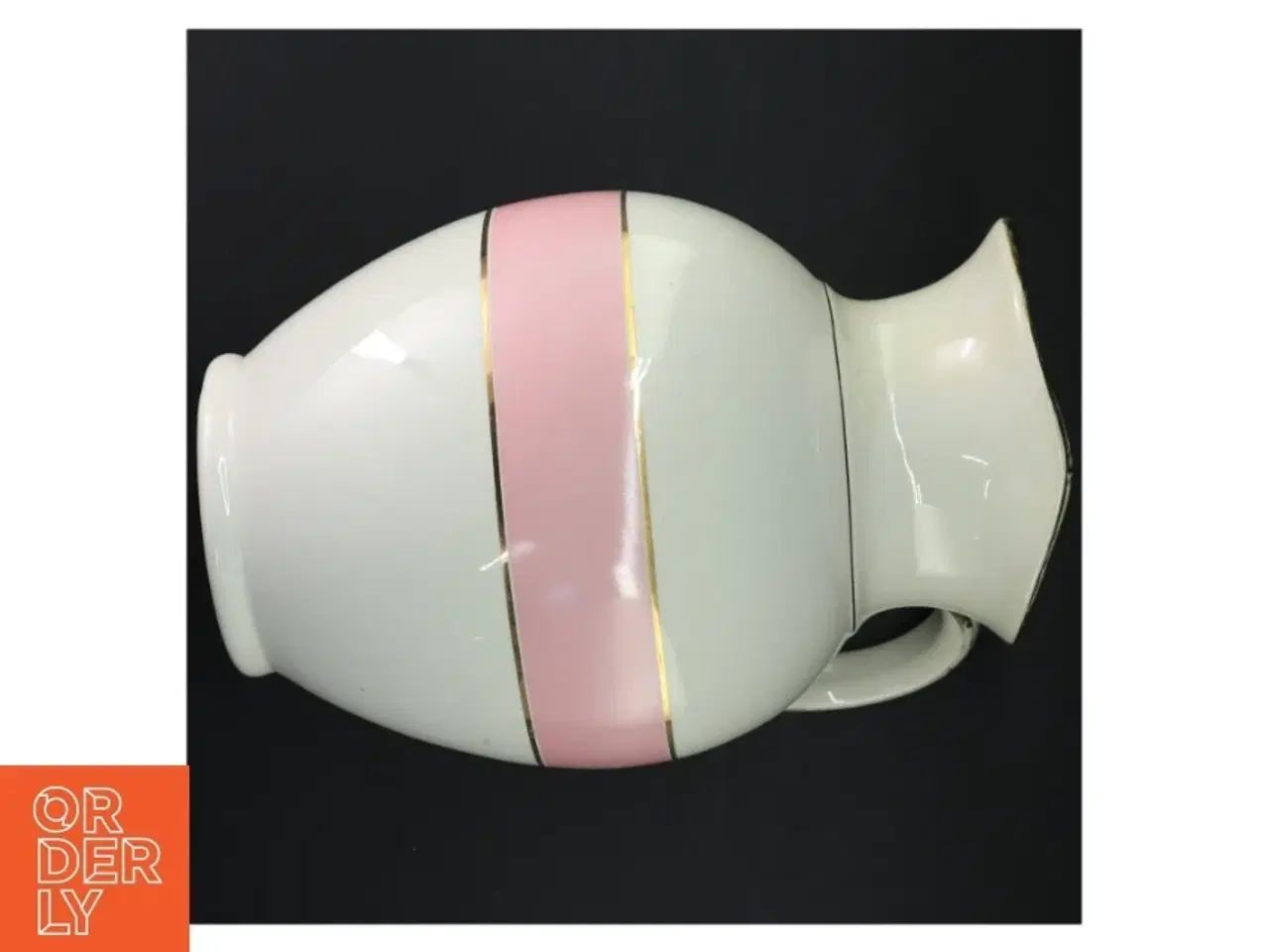 Billede 3 - Porcelænskande med striber fra København Fajancepabrik (str. 30 x 16 cm)