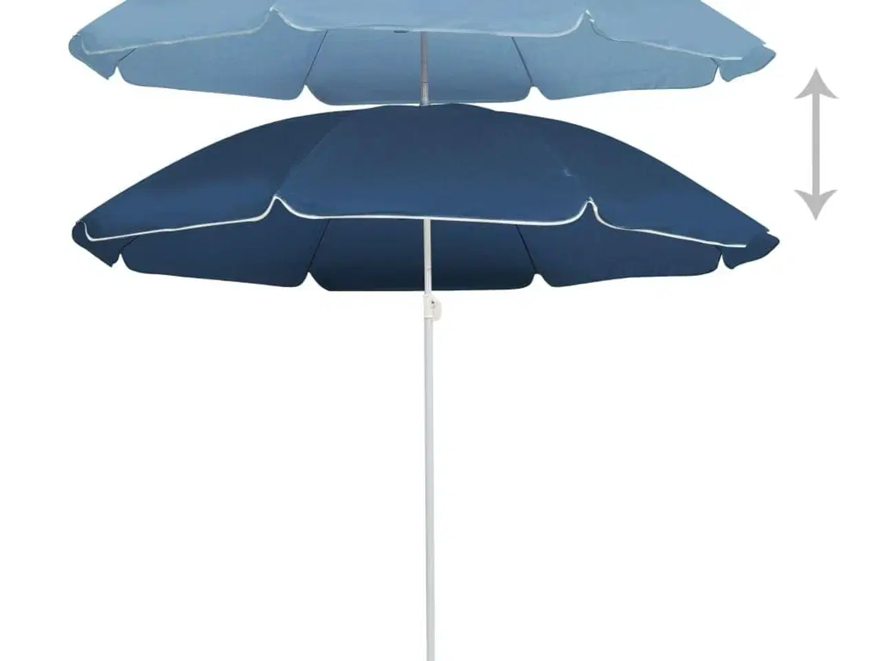 Billede 3 - Parasol 180 cm stålstang blå