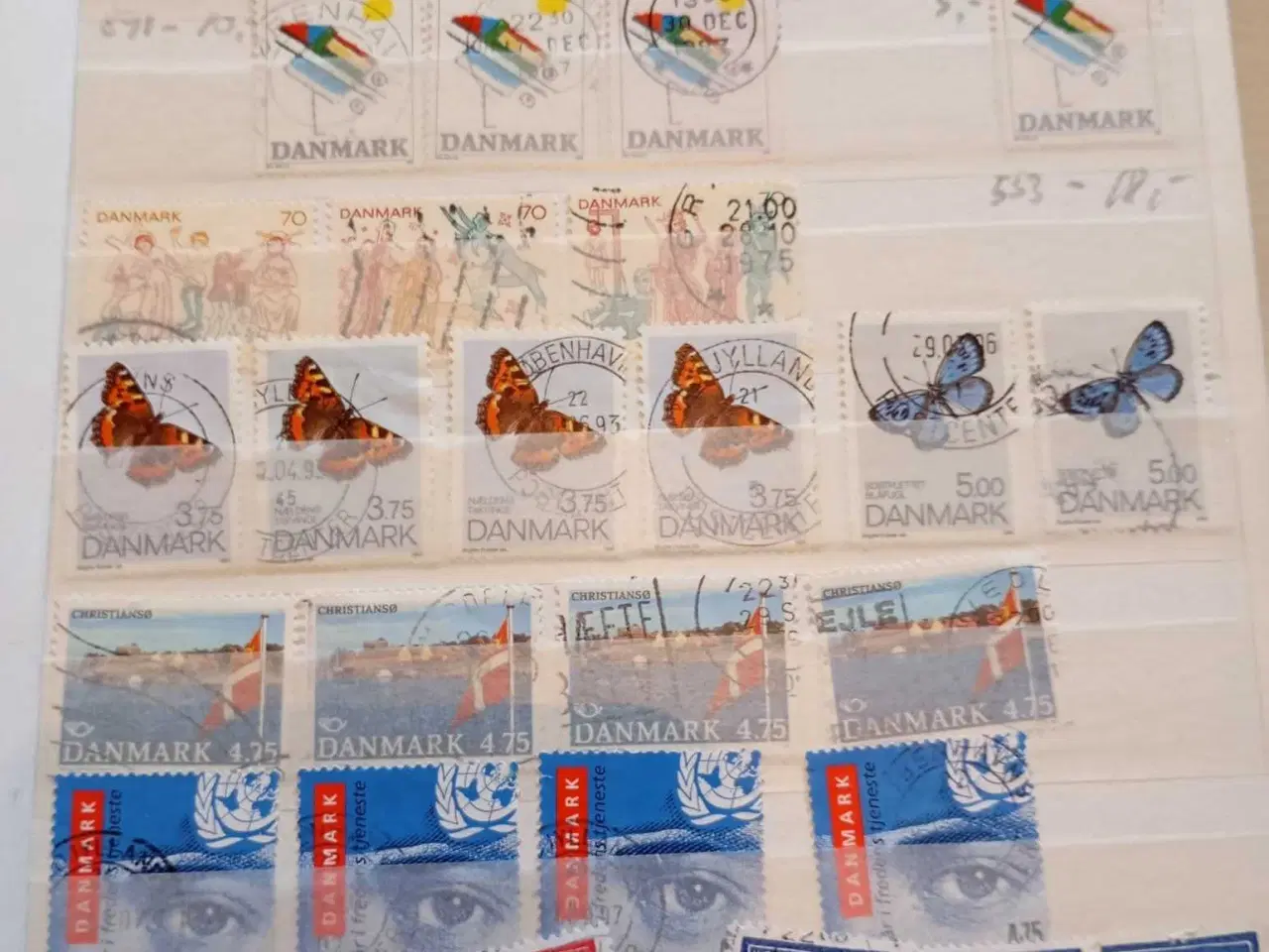 Billede 21 - indstiksbog med danske frimærker 