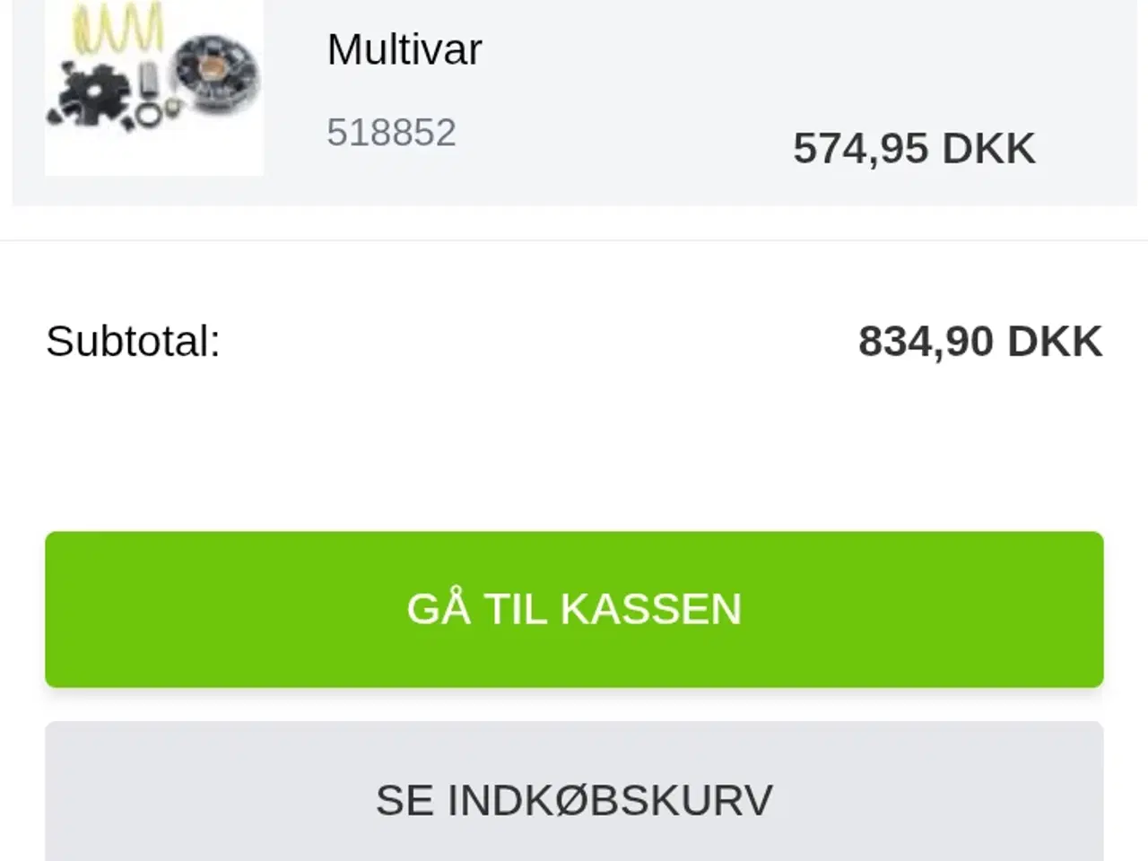 Billede 4 - Næsten ny Variator Malossi Multivar og Malossi kil