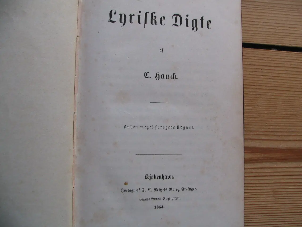 Billede 3 - C. Hauch. Lyriske Digte, fra 1854