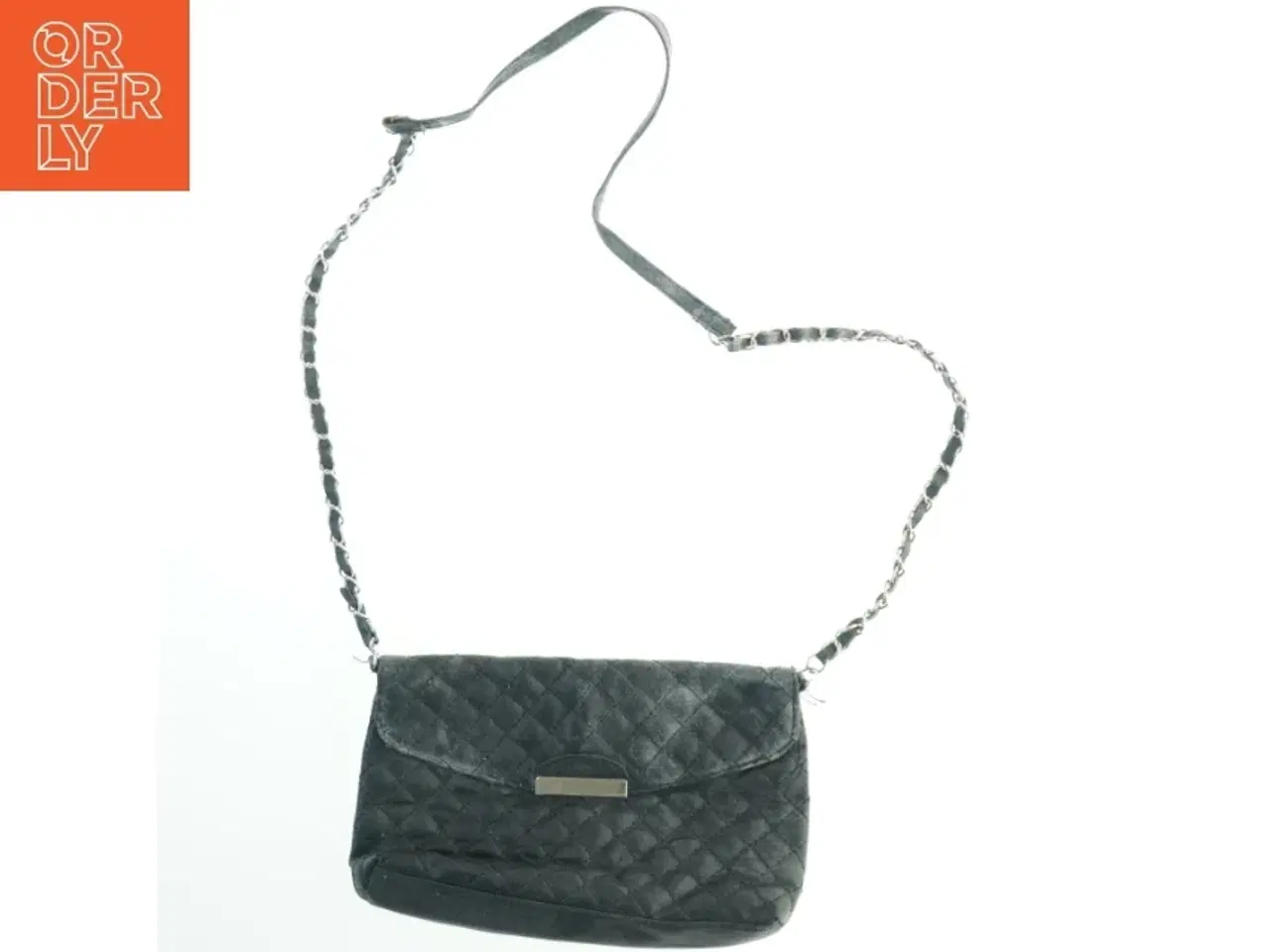 Billede 1 - Sort quiltet skuldertaske (str. 26x16 cm)