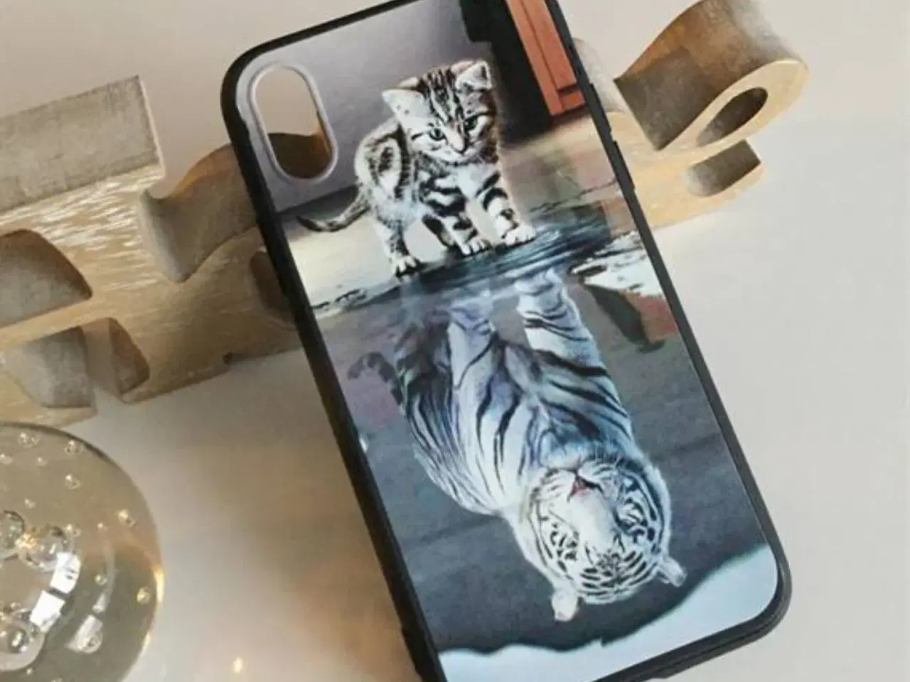 Billede 6 - Silikone cover med kat / tiger til iPhone 10 X XS