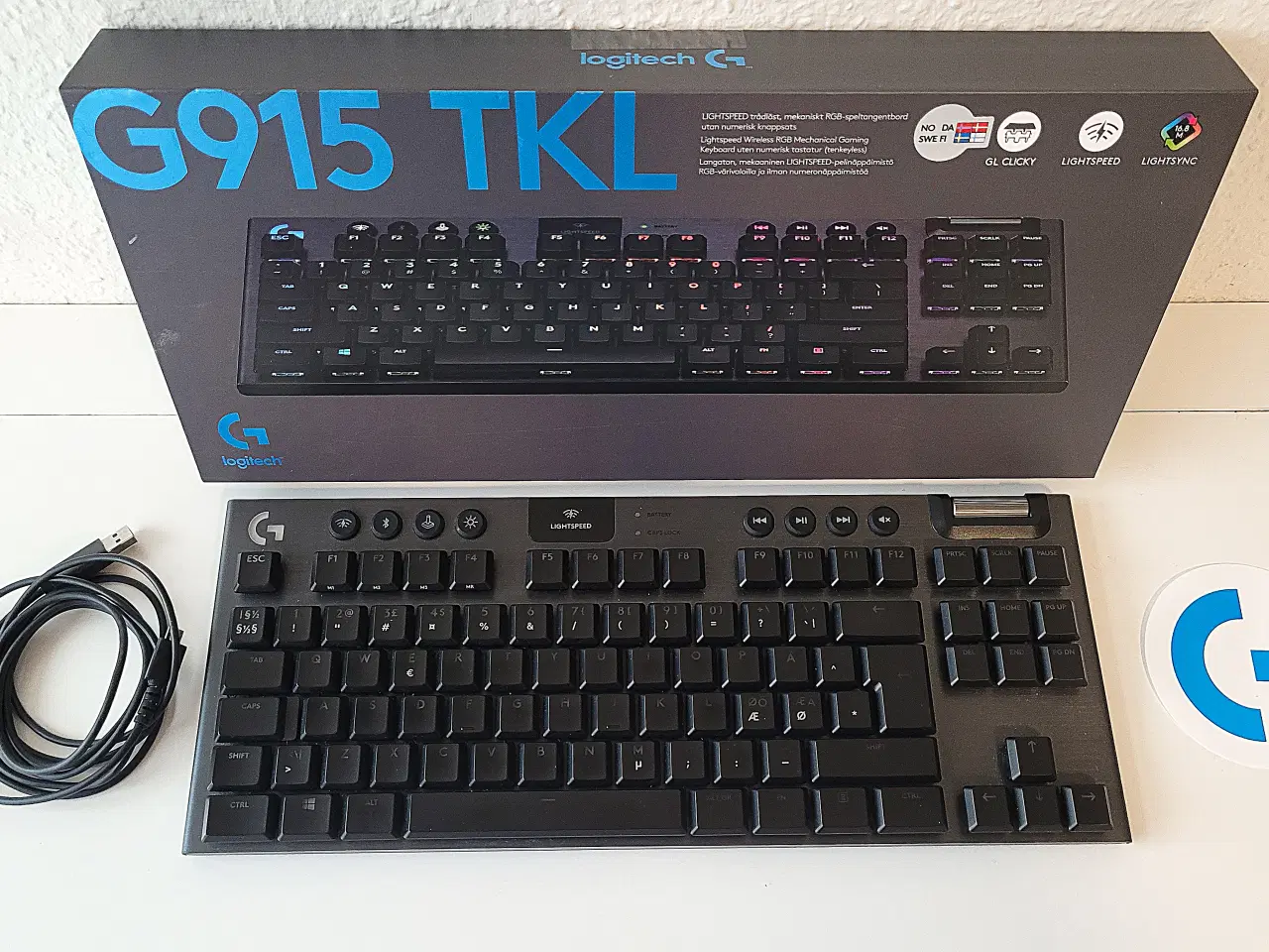 Billede 1 - Logitech G915 Lightspeed TKL tastatur sælges