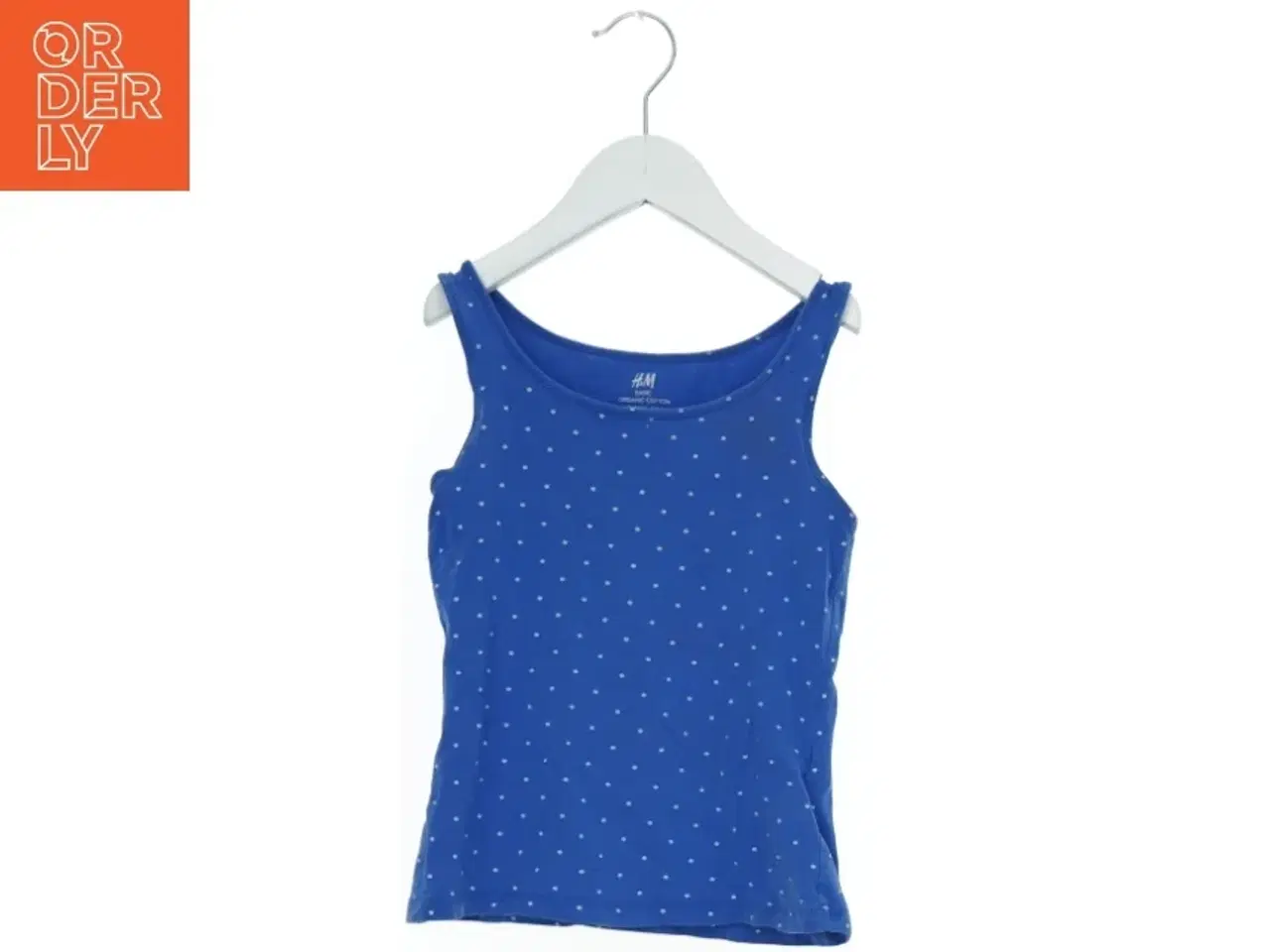 Billede 1 - Blå polka dot tank top fra H&M (str. 140)