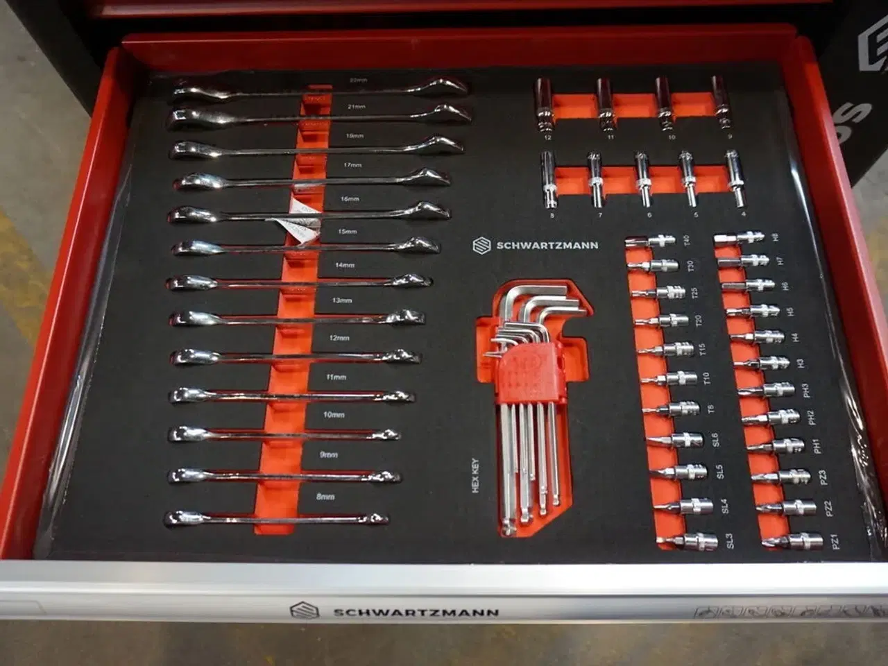 Billede 4 - Schwartzmann værktøjsvogn. Seks skuffer inkl. værktøj Red/Black
