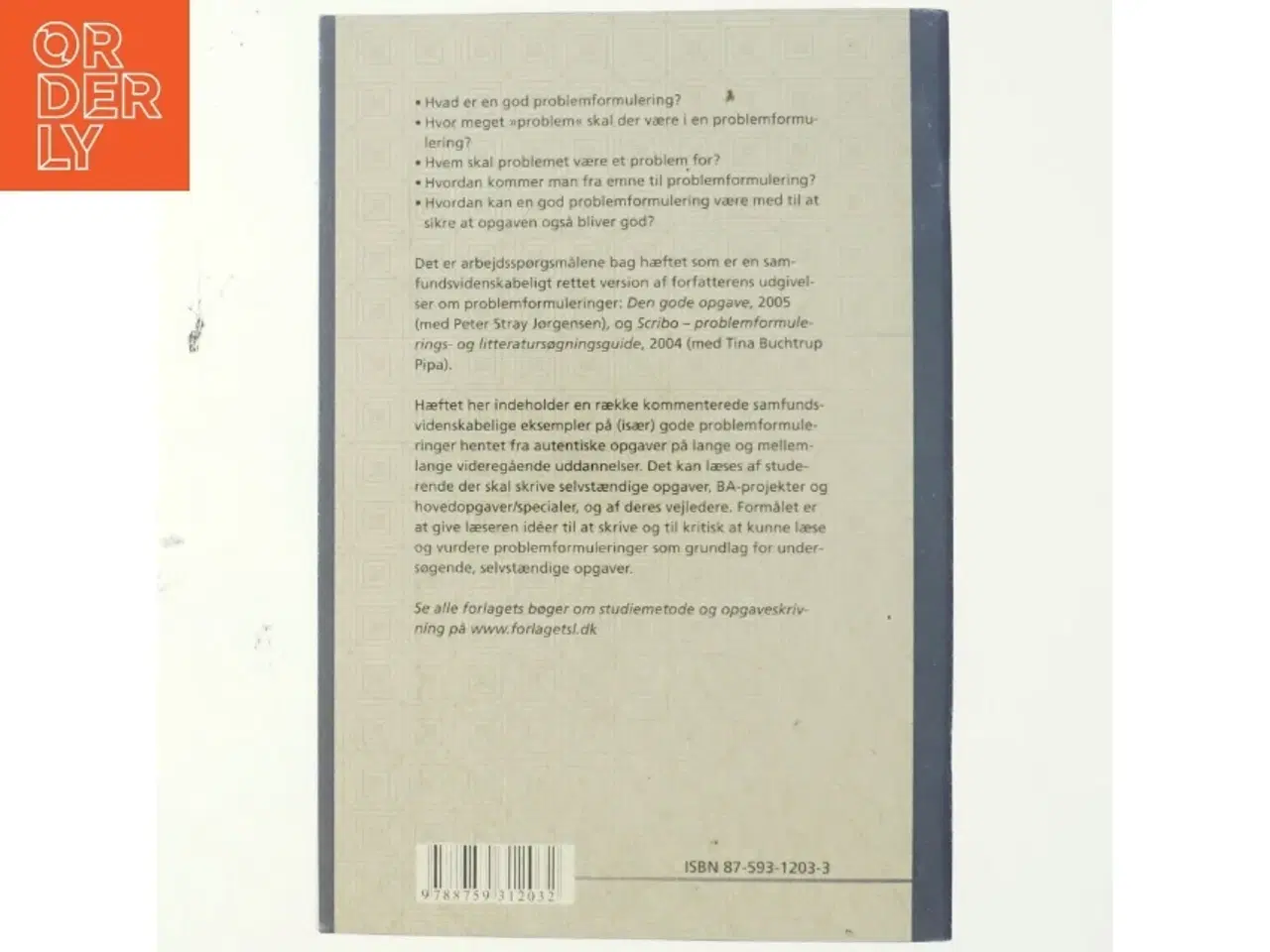 Billede 3 - Problemformulering på de samfundsvidenskabelige uddannelser af Lotte Rienecker (Bog)