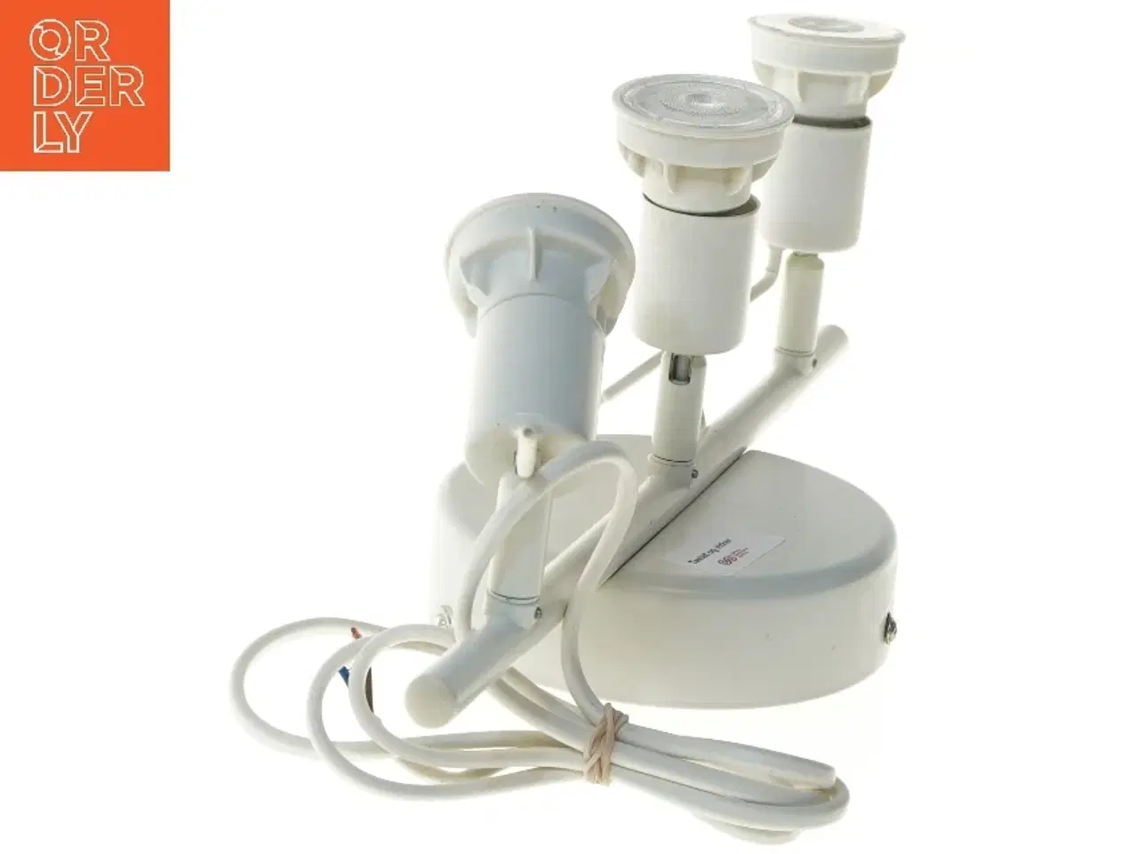 Billede 3 - Hvid LED Væglampe med tre spots (str. 36x13 cm)