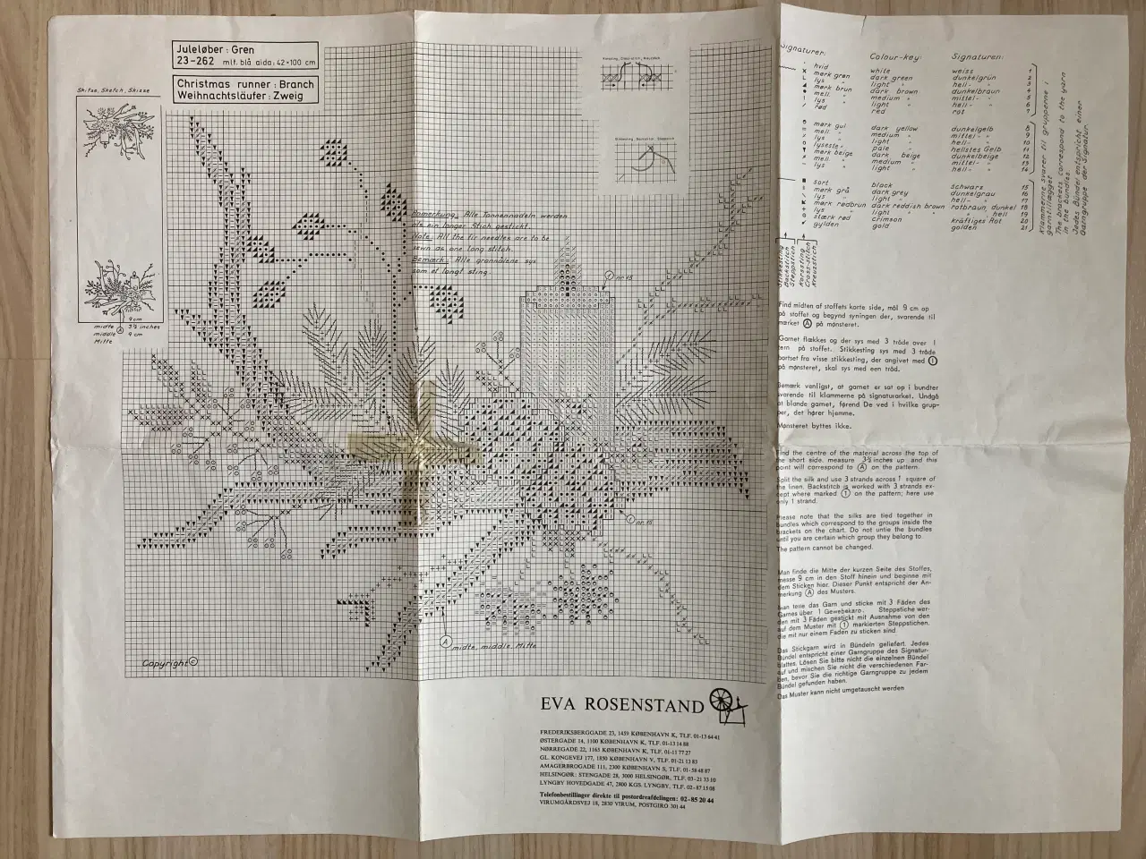 Billede 1 - Eva Rosenstand mønster nr. 23-262: Juleløber, gren