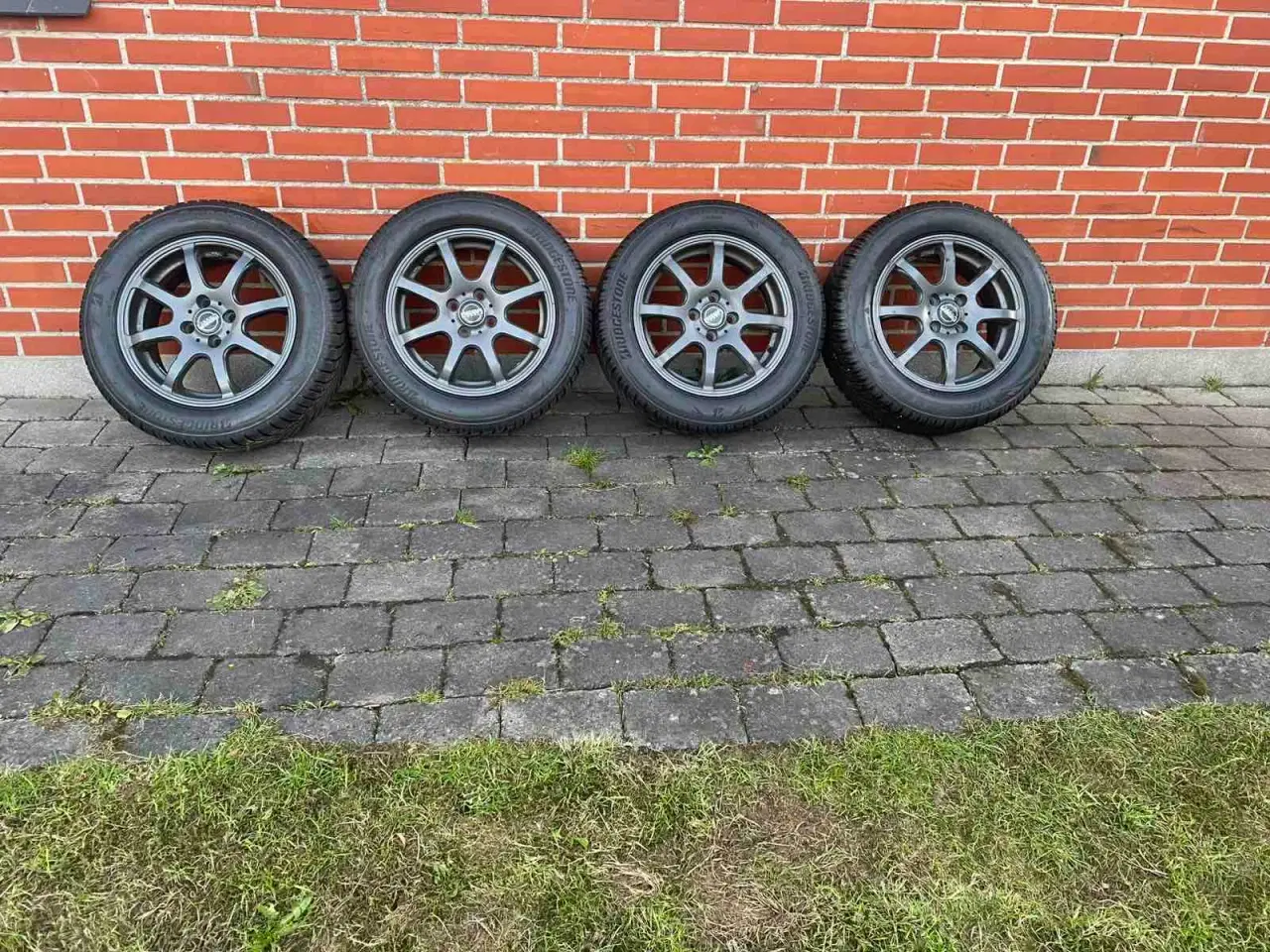 Billede 1 - 15”4x100 Aluhjul med næsten nye vinterdæk