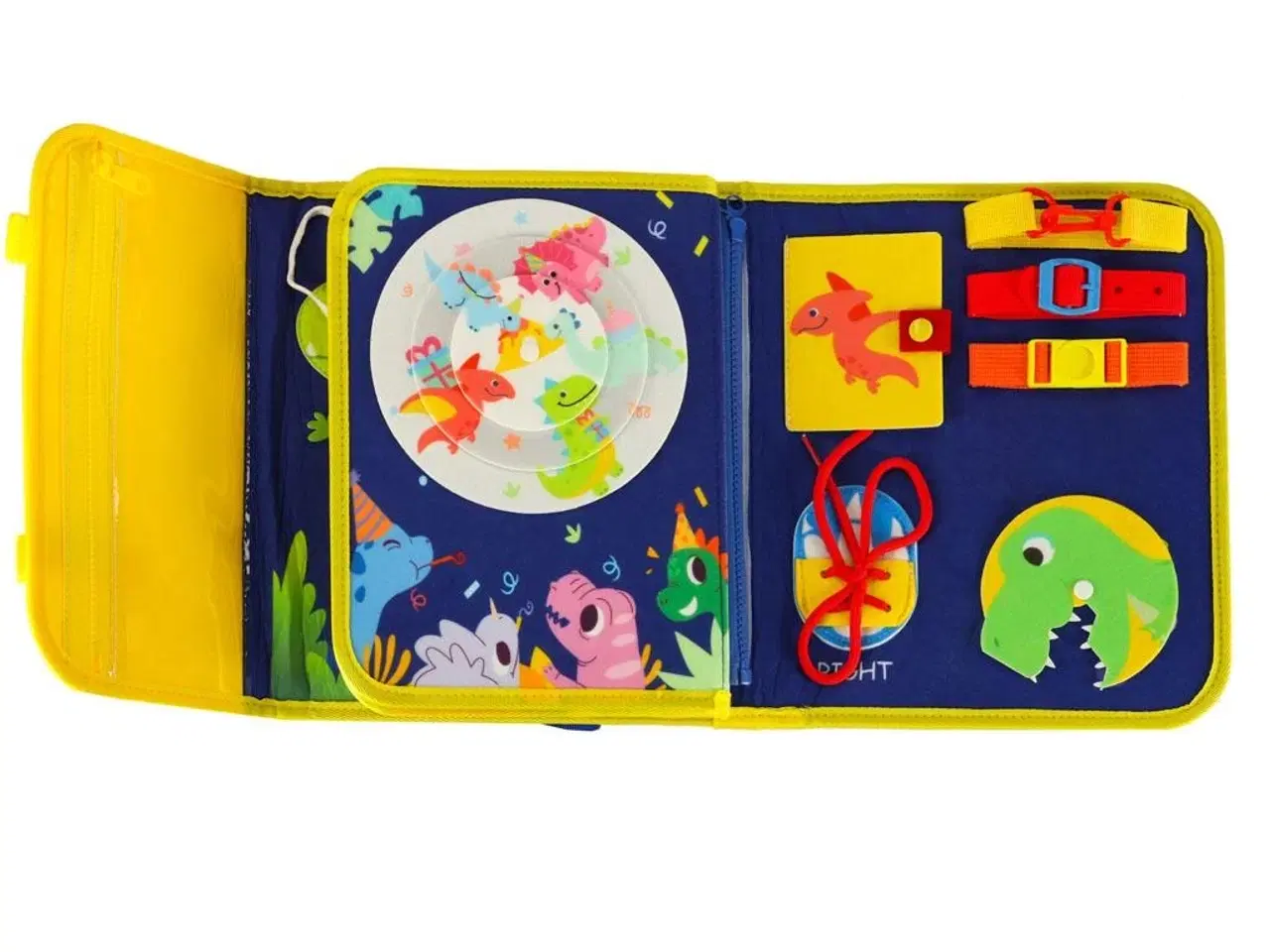 Billede 10 - Sanse-montessori aktivitetsboard i rygsagtskuffert – blå