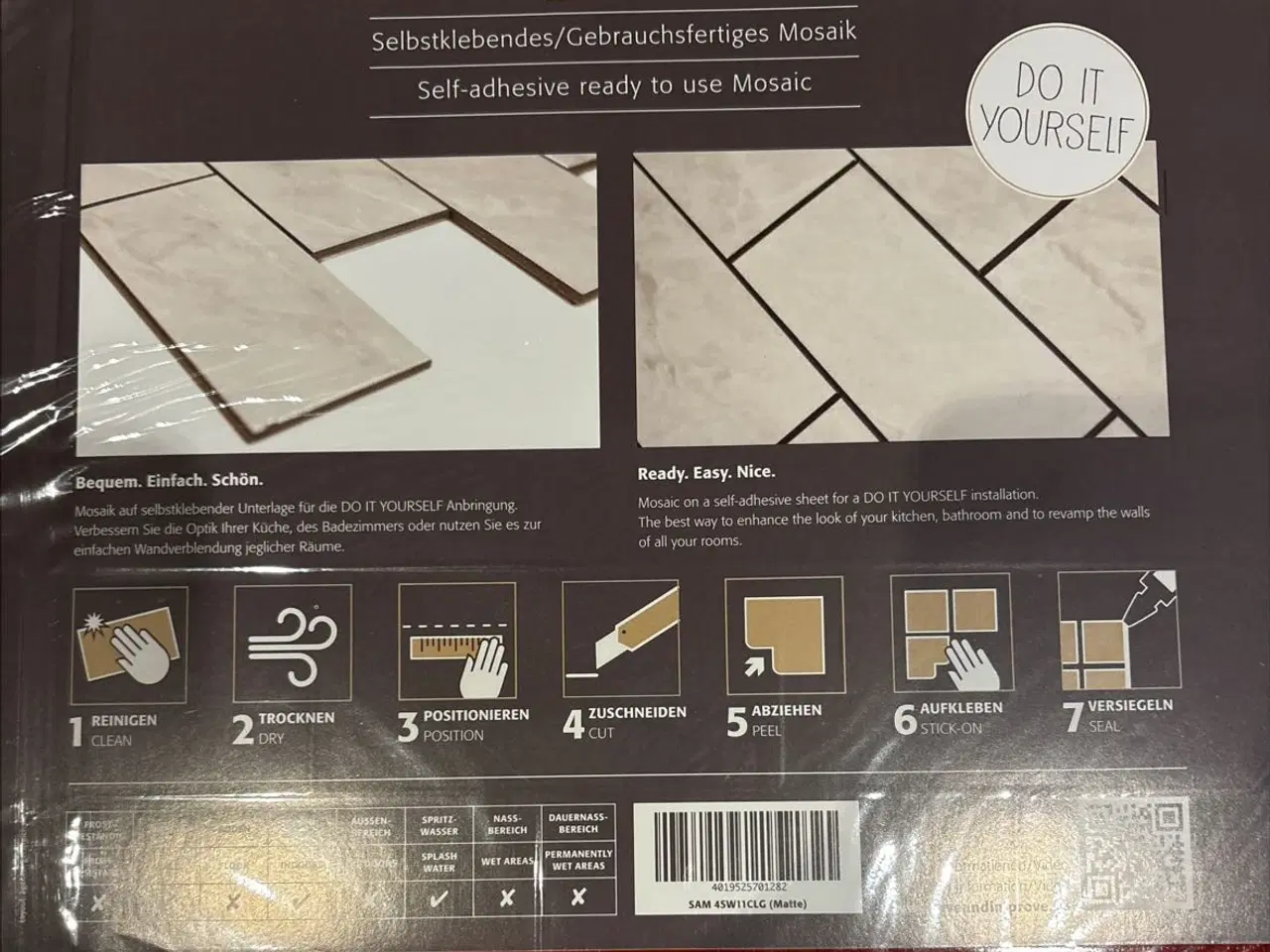 Billede 1 - Selvklæbende mosaikfliser sælges